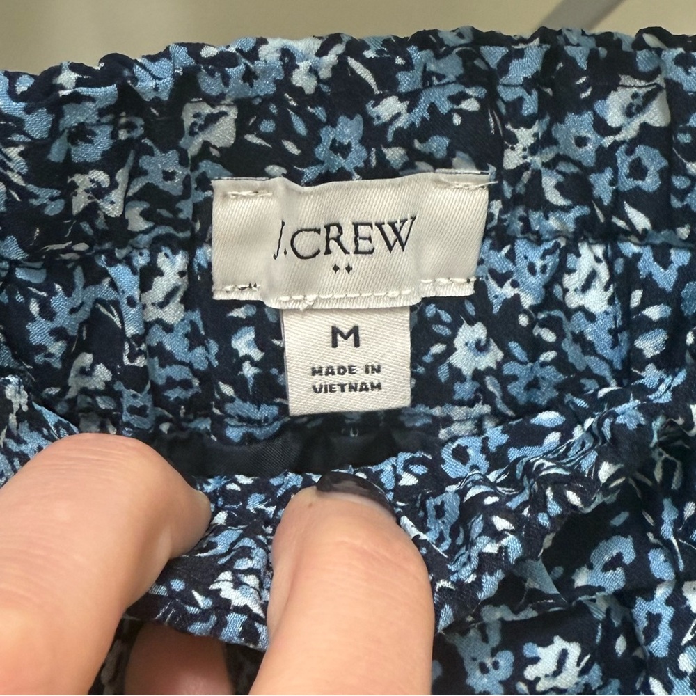 J. Crew Navy and Light Blue Floral Skirt - Picture 3 of 3